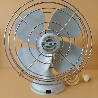 Vintage Westinghouse Oscillating 13  Fan Blue • $99.90