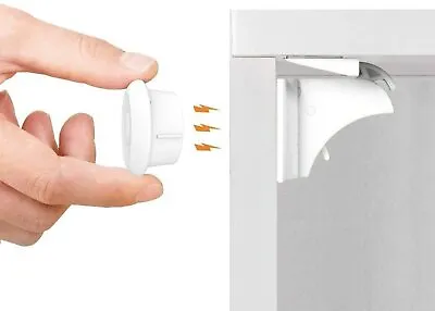 Baby Safety Magnetic Cupboard Locks - 20 Child Proof Cupboard Catches & 3 Keys • £19.95