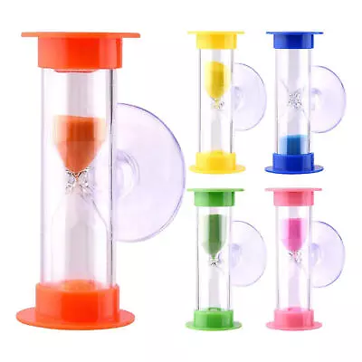 5pcs Hourglass Sand Timer Suction Cup Glass Timing Clock Timers Set 2mins / 3min • $10.67