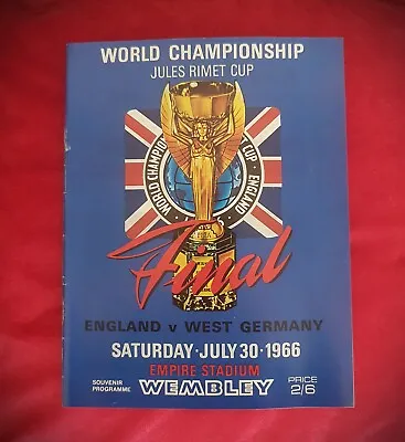 £70 • Buy 1966 World Cup Final Programme  ENGLAND V. WEST GERMANY 30 July '66 - Wembley