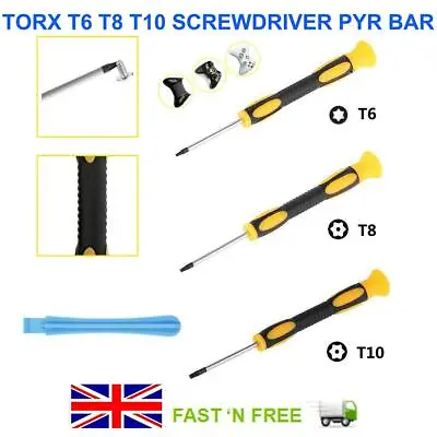 T6 T8 T10 Torx Star Magnetic Security Tamperproof Screwdriver Xbox One 360 Ps3/4 • £5.75