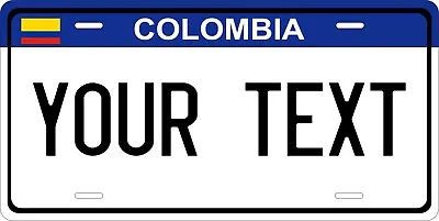 Colombia Blue License Plate Personalized Car Auto Bike Motorcycle Custom • $15.10