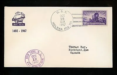 US Naval Ship Cover USS Helena CA-75 Cold War 12/12/1947 Columbus Day Cancel • $5.79