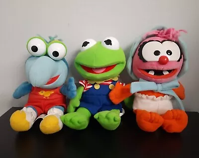Jim Henson's Muppet Babies Vintage 8  Plush Kermit Animal & Gonzo By Toy Play • $34