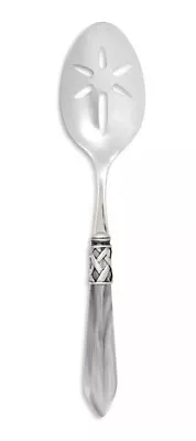 Vietri Aladdin Antique Light Grey Slotted Serving Spoon New • $33.99