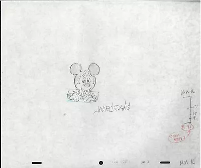 Mickey Mouse Chevy Lumina Original Production Draw Disney Signed Marc Davis MM16 • $145