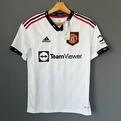 Manchester United 2022-23 Away Size L 13-14Y Boys Adidas Soccer Football Shirt • $20.76