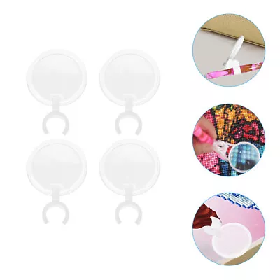 4pcs Clip-on Magnifying Glass Diamond Pen For DIY Art Embroidery-SC • £7.49