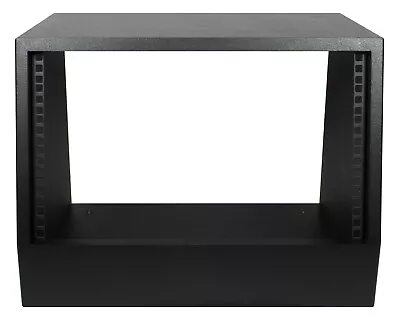 Black 6u Angled 19  Inch Wooden Rack Unit/case/cabinet For Studio/DJ/recording • £100