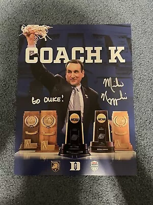 Mike Krzyzewski Coach K Autographed Photo Duke Blue Devils 8.5x11 “Go Duke” • $69.99