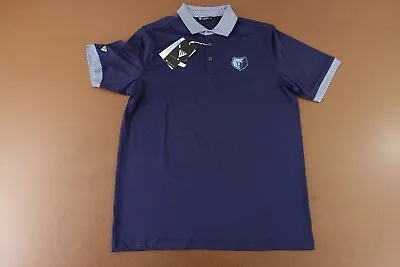 Memphis Grizzlies Levelwear Men's Large Navy Short Sleeve Thomas Polo Shirt NWT • $25.49