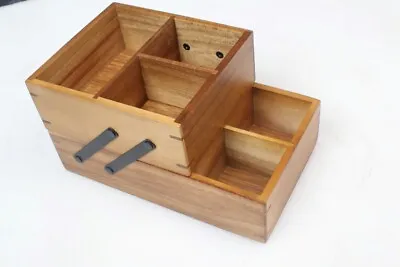 Modern Mid-Century Accordion Trinket Stash Jewelry Dresser Coffee Table Box  • $25