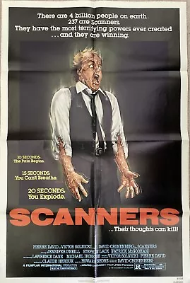 Scanners (Avco Embassy 1981) One Sheet (27  X 41 ) David Cronenberg • $45