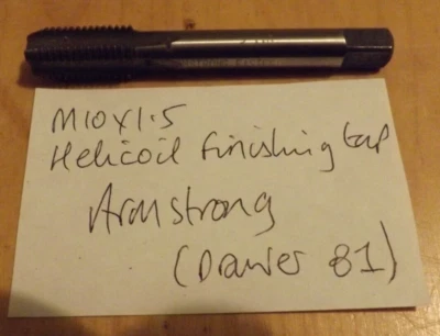 £4 • Buy M10 X 1.5 Helicoil Finishing Tap - Armstrong   - Engineering