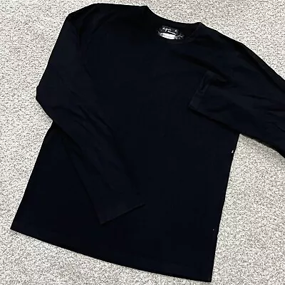 Agnes B. Homme T Shirt 1 Black Cotton Crewneck Paris France VTG Long Sleeve • $64.99