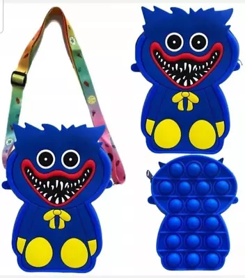 Huggy Wuggy Shoulder Bag Phone Case Wallet Coins Push It Bubble Pop Fidget Toys • £7.99