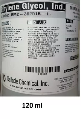 High Quality Ethylene Glycol  Grade 99.9% 120ml • $12.99