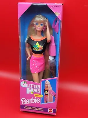 1993 Vintage Mattel Glitter Hair Barbie Super Long Blonde Hair #10965 NRFB • $79