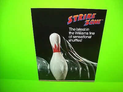 STRIKE ZONE Original 1984 Shuffle Alley Bowling Arcade Game Flyer Vintage Retro  • $16.15