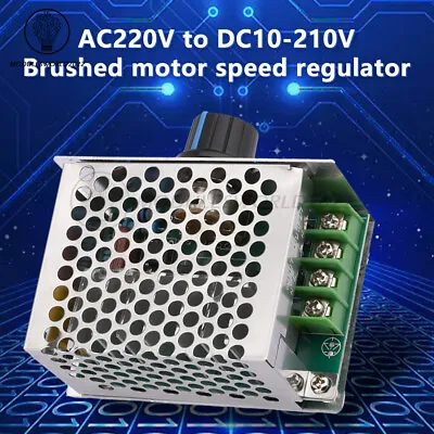 AC 220V To DC 10-210V 20A PWM Motor Speed Controller Governor Voltage Regulator • $11.59