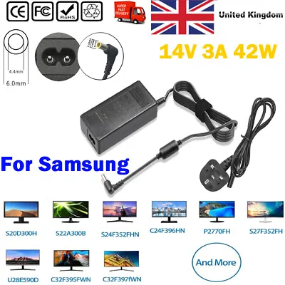 42W AC Adapter Charger For Samsung TV/LCD Monitor S24C570HL S22D300NY S27D390H  • £11.99