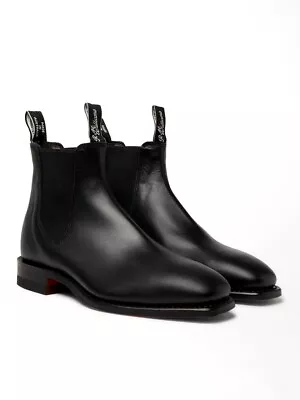 RM Williams Comfort Craftsman Leather Chelsea Boots Size 7.5 UK - Black -RRP$649 • $500