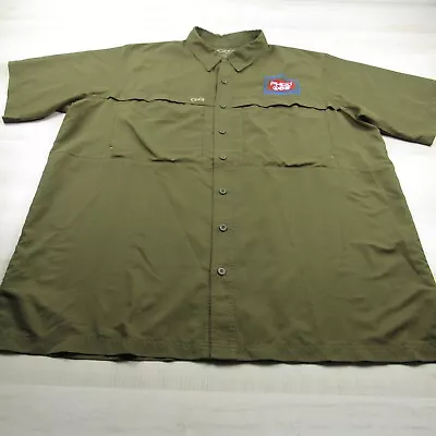 Game Guard Shirt Mens 2XL XXL Green Vented Button Up Fishing Outdoor Lightweight • $24.99