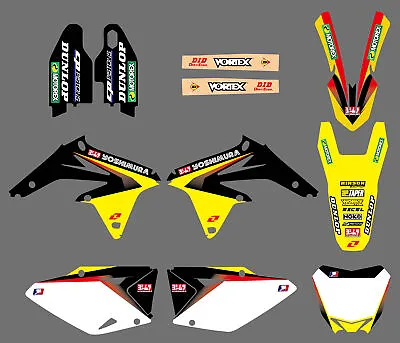 2008-2017 For Suzuki RMZ450 Team Graphics Backgrounds Decals Fender Stickers Kit • $52.99