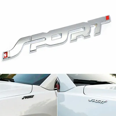 SPORT Emblem Car Trunk Fender Badge Sticker Electroplated Silver Decal Accessory • $0.99