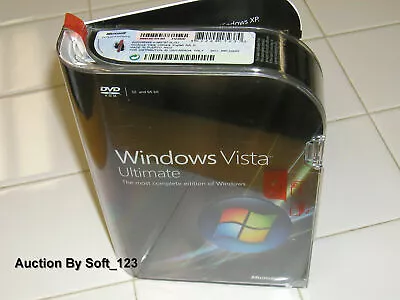 Microsoft Windows Vista Ultimate Full 32 Bit & 64 Bit DVDs=NEW SEALED BOX= • $179.95