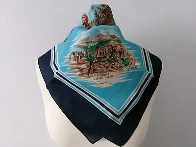 Vintage Scarf 30 Inch Sq Souvenir Tourist Sicily • £7