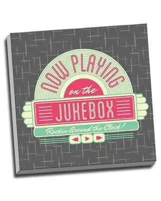 Retro 1950S Jukebox Style Canvas Art Print 16x16  • £19.99