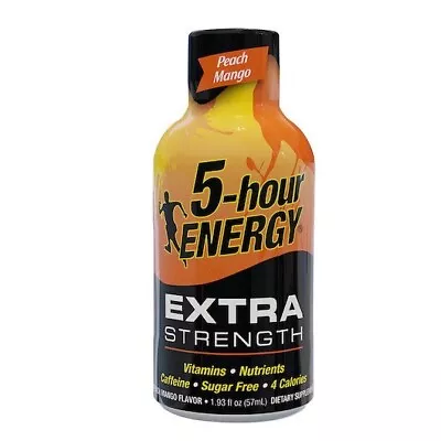 5-hour ENERGY Shot Extra Strength Peach Mango 15 Count. • $13.50