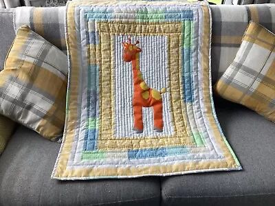Handmade Baby Quilt Featuring Cute Giraffe.  • £23