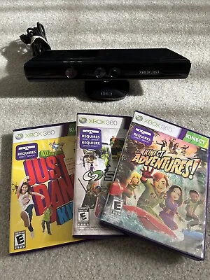 Microsoft 1414 Xbox 360 Kinect Sensor Bar Only - Black *Bundle* 3 Games Tested • $13.99