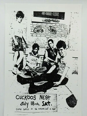 $14.95 • Buy Circle Jerks At The Cuckoo's Nest Rare 1981 Vintage Classic Punk Concert Poster