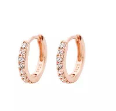 5/6/7/8/9mm 2Pcs Silver Gold Plated CZ Huggie Hoop Small Earrings Men Women TH2 • $4.95