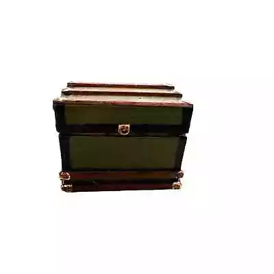 K. Hochradel 1:24 Green Canvas Trunk Dollhouse Miniatures • $85