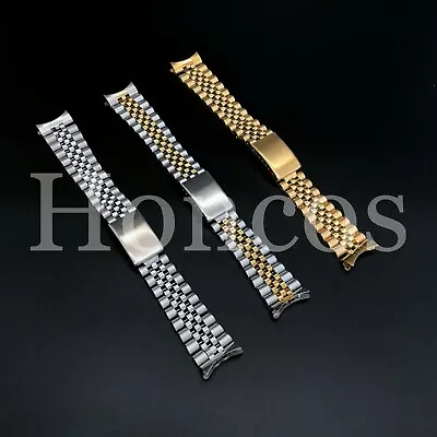 13 - 20mm Stainless Steel Curved End Jubilee Watch Band Bracelet Fits For Rolex • $17.99