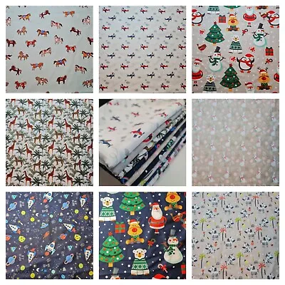 £2.49 • Buy Linen Look Fabric Nursery Kids Animal Print Dress Craft Quilting Material 58 