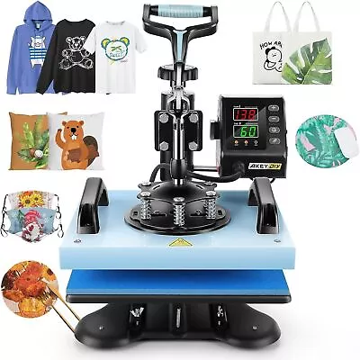 Heat Press Machine 12x10in Sublimation Transfer Printer T-shirts Dual-Tube • $110.98