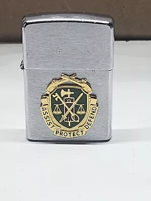 Vintage Zippo With Army Mp Insignia Military Police Corp Military Free Shipping • $19.99