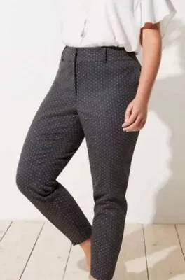 LOFT Womens Marisa Dress Pants Size 6 Black Polka Dot Trousers Career Work • $28
