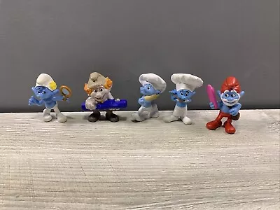 SMURFS McDonalds Happy Meal Toys Figures 2013 Peyo Lot Of 5 • $9