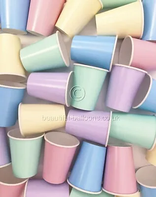 Beautiful Balloons 35 X Pastel Rainbow Ice Cream Shade Paper Party Cups • £11.95