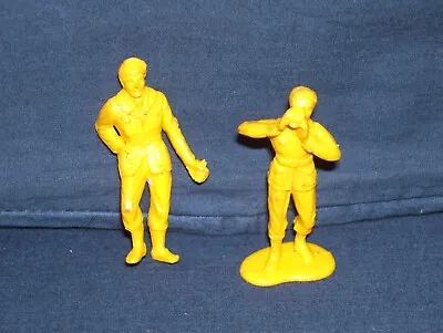 Vintage Marx/MPC Yellow Hard Plastic Solider Figures Lot Of 2 • $14.99
