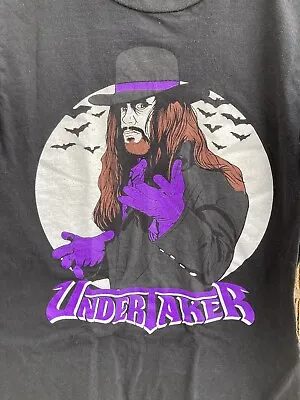 Men's The Undertaker Black Small T-Shirt WWE WWF Wrestling Wrestlemania FLAWS • $18.06