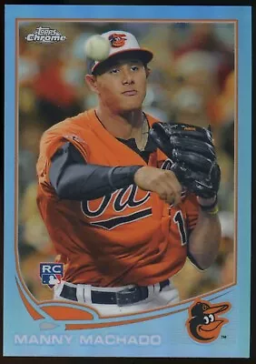 2013 Topps Chrome Manny Machado Blue Refractor Rookie Card RC /199 Orioles #12 • $209.99