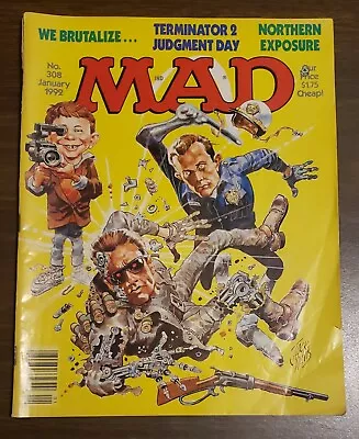 VTG MAD Magazine 308 January 1992 Terminator 2 Northern Exposure Jack Davis • $11.50