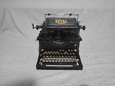 Vintage 1917 ROYAL Manual Typewriter With Bevel Glass Sides Vintage • £200